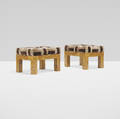 Paul Evans   Cityscape stools pair