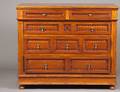 BAROQUE STYLE INLAID PINE CHEST OF DRAWERS