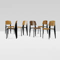 Jean  Prouv   Standard chairs no 305 set of six