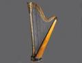 CLASSICAL STYLE GILT AND FRUITWOOD HARP
