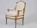 LOUIS XVI STYLE BLEECHED FAUTEUIL