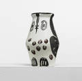 Pablo Picasso   Black and Maroon Owl vase
