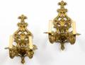 PAIR OF LOUIS XVI STYLE GILT BRONZE TWO LIGHT SCONCES