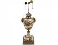 EMPIRE STYLE GILT BRONZE MOUNTED MARBLE CASSOLETTE