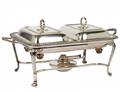 GEORGIAN STYLE SILVER PLATED CHAFING DISH