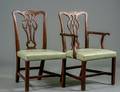 SET OF TWELVE KITTINGER MAHOGANY DINING CHAIRS
