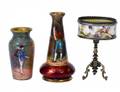 GROUP OF THREE ASSORTED ENAMEL CABINET PIECES