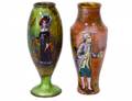 TWO LIMOGES ENAMEL BUD VASES