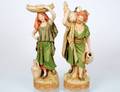PAIR OF ROYAL DUX FIGURES OF MARKET SELLERS