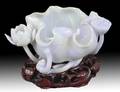 FINE JADEITE LOTUS BOWL