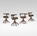 Maison Jansen attribution   Yacht stools set of four