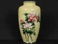 YELLOW GROUND CLOISONNE ENAMEL VASE