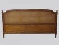 PROVINCIAL STYLE OAK AND CANE HEADBOARD