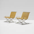 Ward Bennett   Sled lounge chairs pair