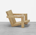 Workshop of Gerrit Rietveld   Easy Chair working model with drawing