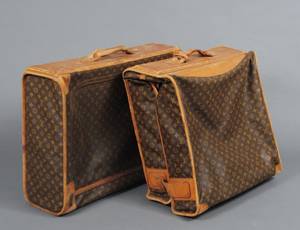 TWO PIECES OF VINTAGE LOUIS VUITTON LUGGAGE