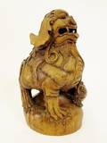 Oriental Carved Bamboo Foo Dog