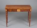 SHERATON INLAID MAHOGANY GAME TABLE