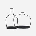 nendo   630mm vase and 610mm vase from the Thin Black Lines series