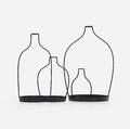 nendo   1320mm vase and 1370mm vase from the Thin Black Lines series