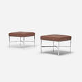 In the manner of Ludwig Mies van der Rohe   ottomans pair