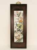 Oriental Porcelain Painted Bird Plaque