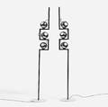 Angelo Lelli   floor lamps pair