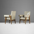 Le Corbusier and Pierre Jeanneret   pair of armchairs from the High Court Chandigarh