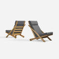 Hans J Wegner   lounge chairs pair