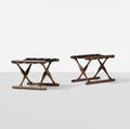 Poul Hundevad   Guldhoj folding stools pair