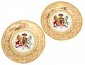 IMPORTANT PAIR OF WORCESTER STOWE SERVICE PLATES