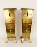 Pair of Brass Covered Lingerie Chests