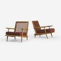 George Nakashima   Cushion Chairs with Arms pair