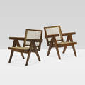 Pierre Jeanneret   pair of lounge chairs from Chandigarh