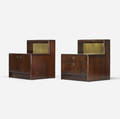 Edward Wormley   illuminated nightstands pair