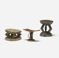 African   stools set of three