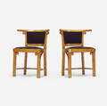 After Josef Hoffmann   chairs pair