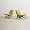 Pierre Jeanneret   Scissor chairs pair