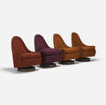 Milo Baughman   swivel lounge chairs set of four