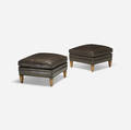 French   ottomans pair