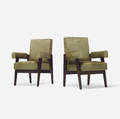 Le Corbusier and Pierre Jeanneret   pair of armchairs from the High Court Chandigarh