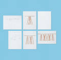 Lawrence Laske   set of twentyfour fullscale Toothpick table drawings for Knoll