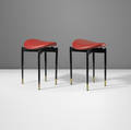 Carlo Mollino   pair of stools from Lutrario Hall Turin
