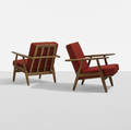 Hans J Wegner   lounge chairs model GE240 pair
