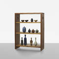 Berndt Friberg   collection of miniature vessels with display cabinet