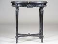 LOUIS XVI STYLE EBONIZED SIDE TABLE