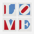 Robert Indiana b1928  Four Panel Love