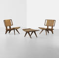 Paul Laszlo   pair of lounge chairs and ottoman
