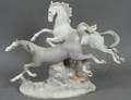LLADRO BISQUE GROUP OF TWO HORSES