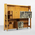 Gio Ponti and Piero Fornasetti   Important bookcase